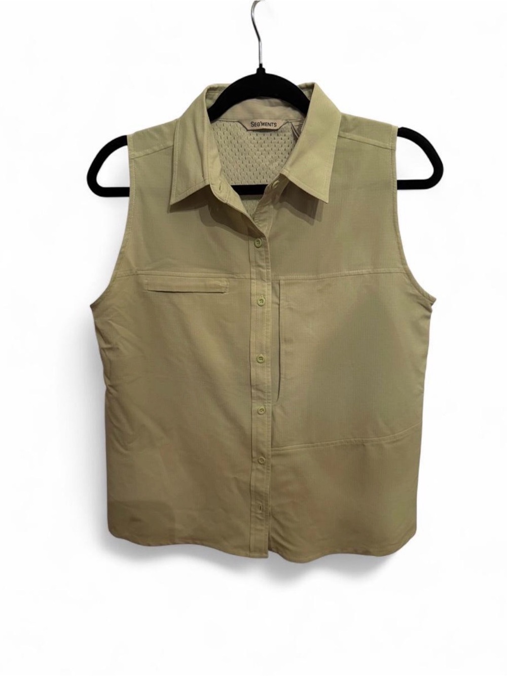 Segments Like New Light Green Vented Mesh Back Sleeveless Trail Shirt M